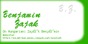 benjamin zajak business card